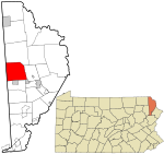 Wayne County Pennsylvania incorporated and unincorporated areas Clinton township highlighted